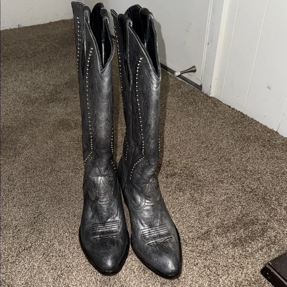 Idyllwind by Miranda lambert cowgirl boots silver with studs size 11 - Picture 5 of 9